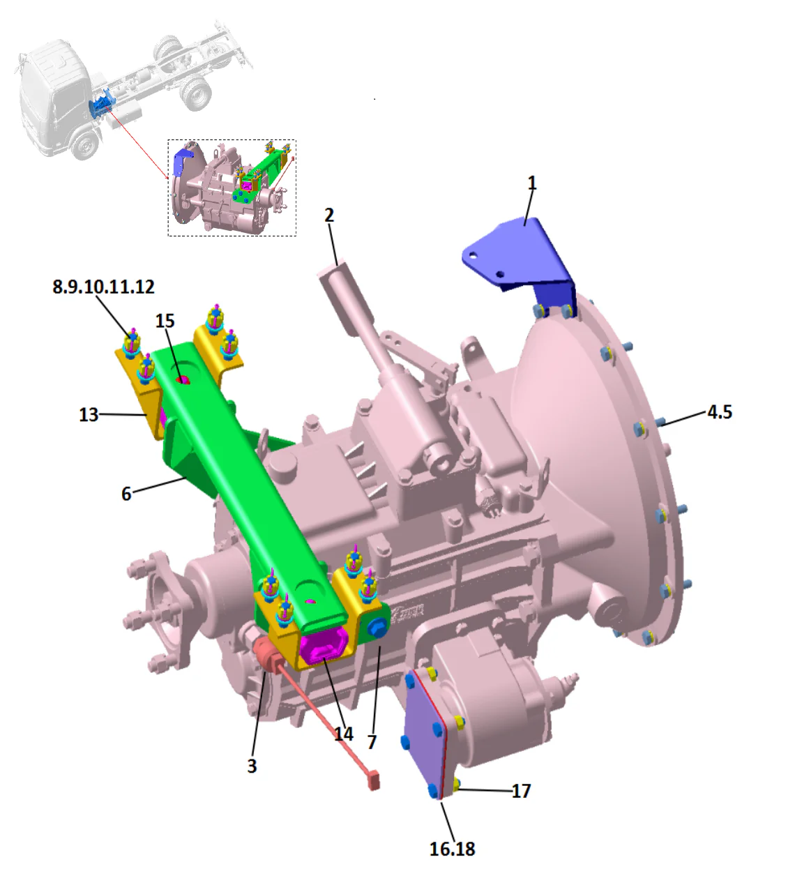TRANSMISSION ASSEMBLY (CHASSIS PARTS)