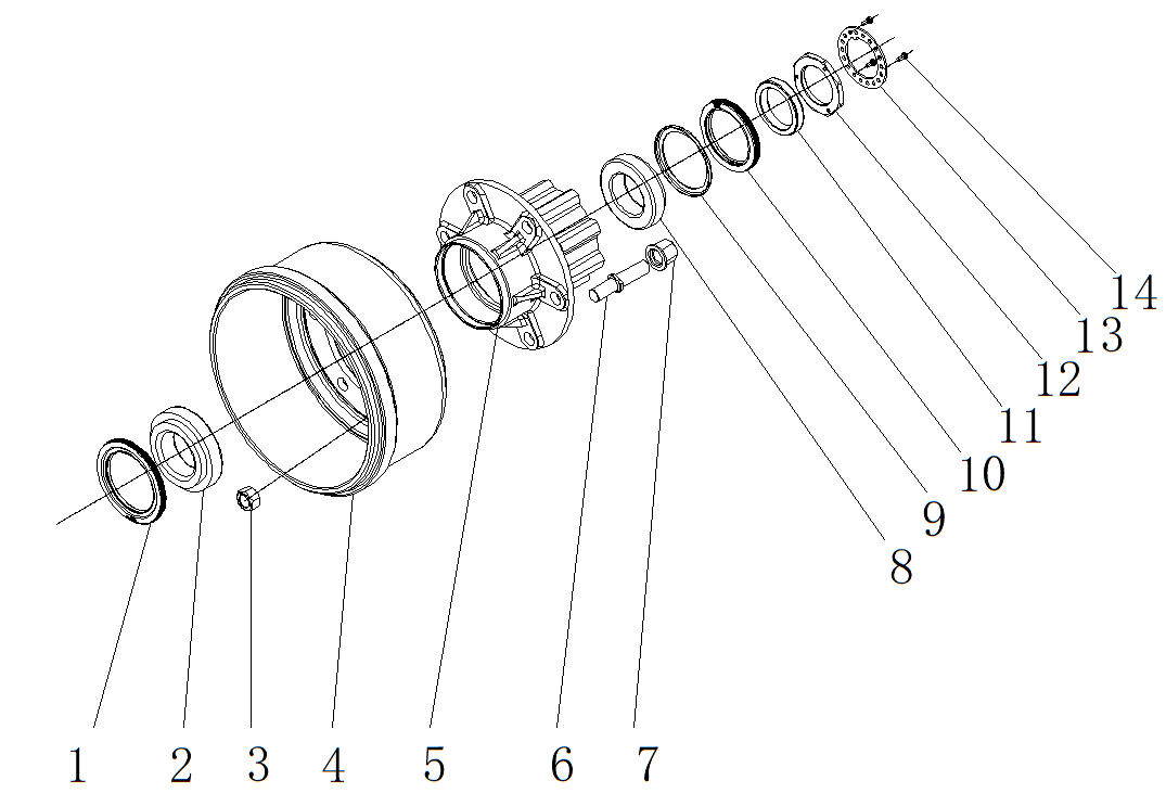 Wheel hub brake drum assembly