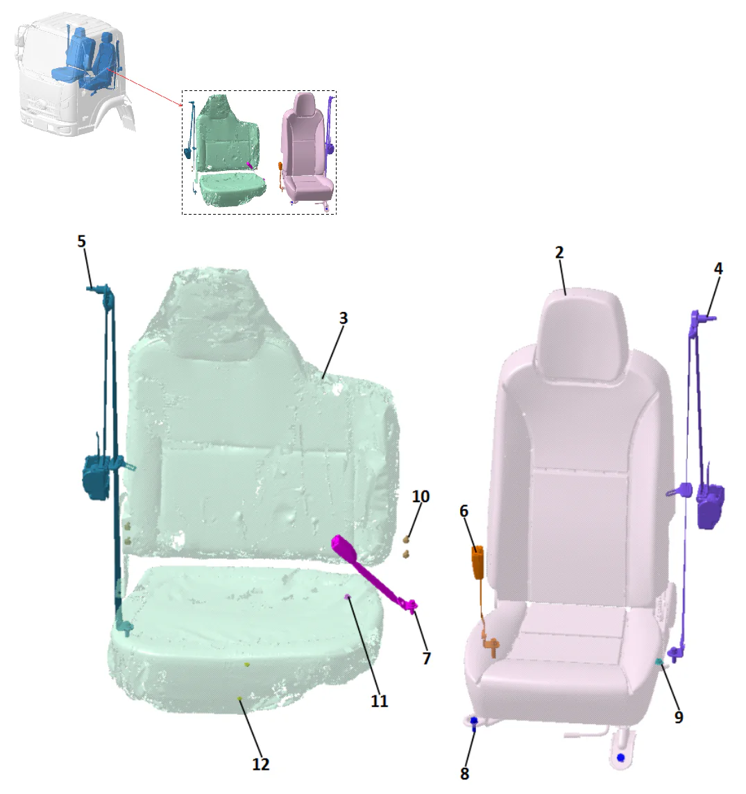 Seat and safty belt