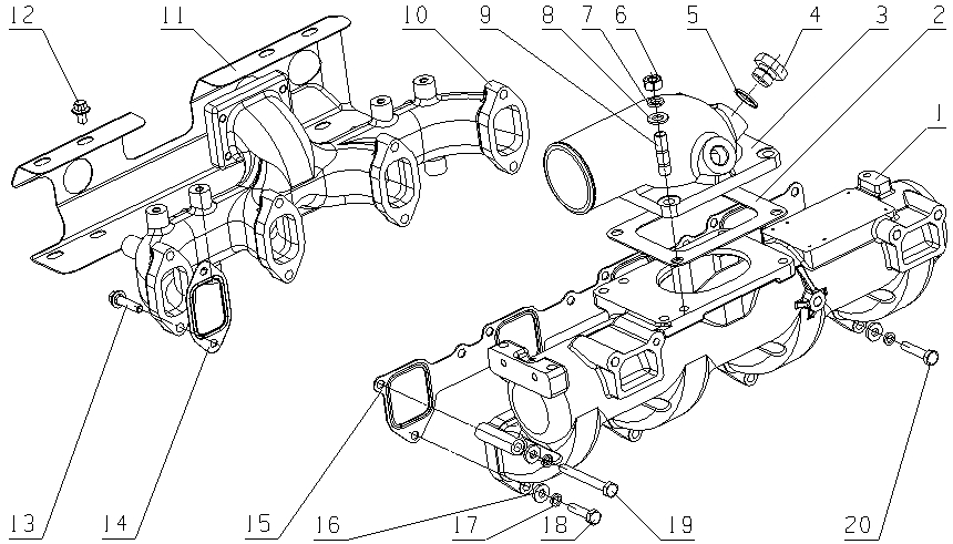 Air-intake and exhaust pipe