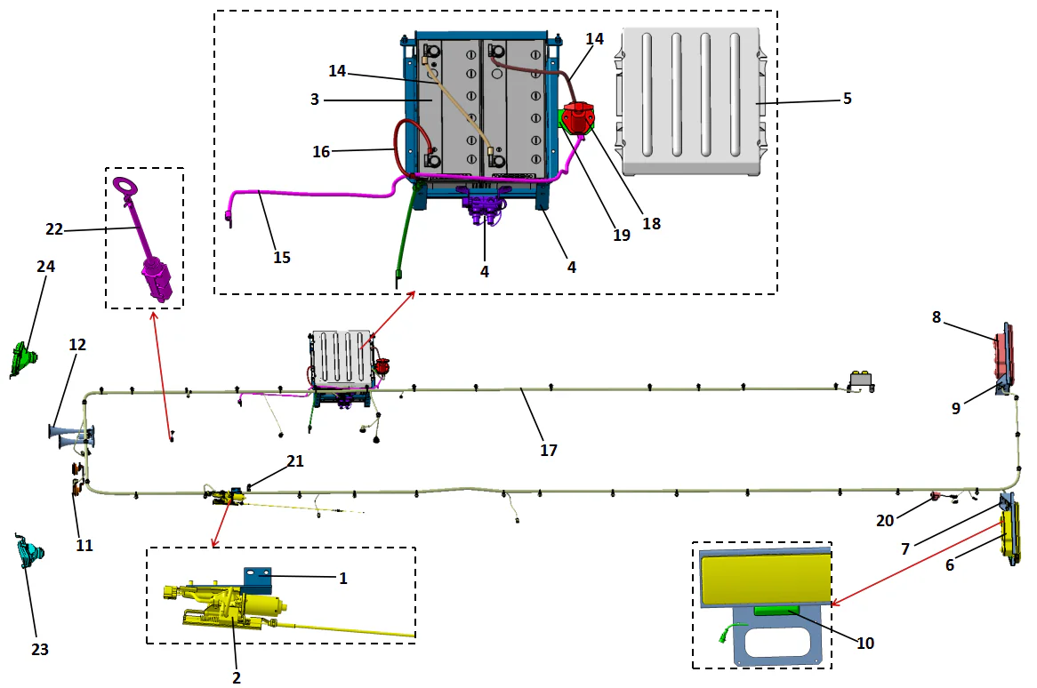 Dispositivo eléctrico del chasis (Estado 2)