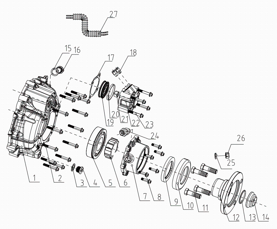 2nd shaft cover and flange