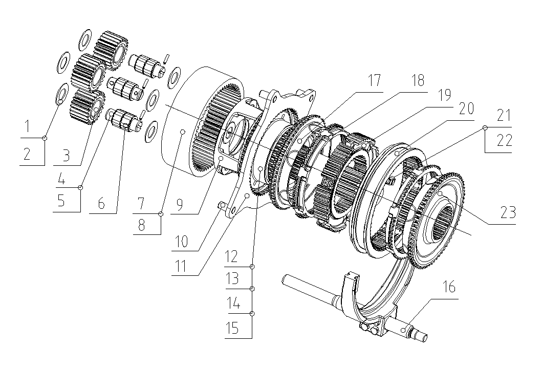 Auxiliary box drive shaft