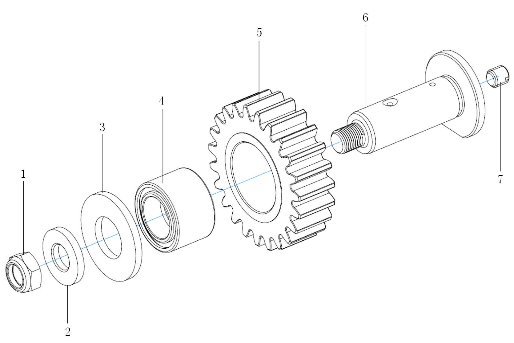 Reverse intermediate shaft assembly