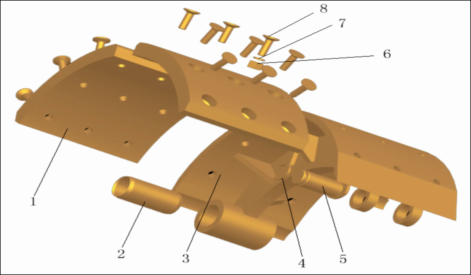 Rear lower brake shoe assembly
