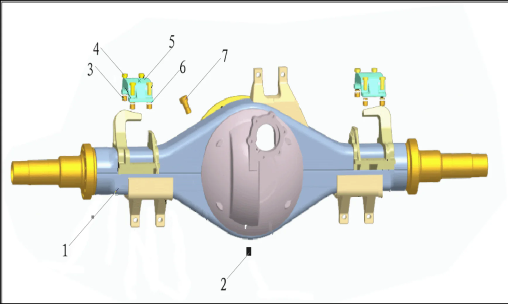 Intermediate axle housing assembly