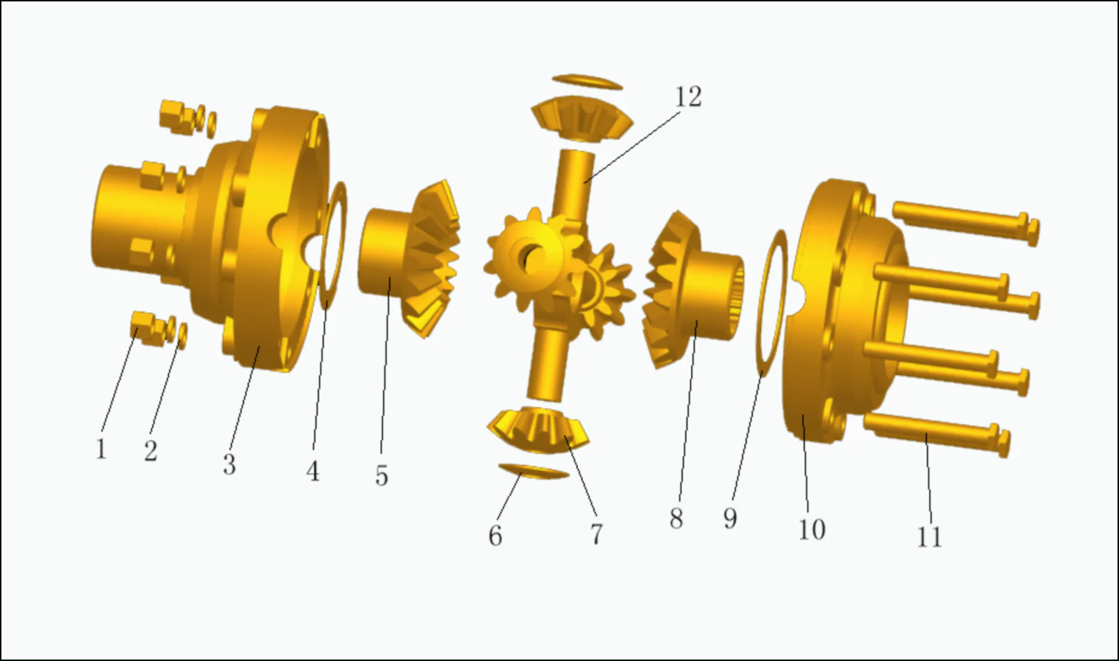 Inter-shaft differential assembly