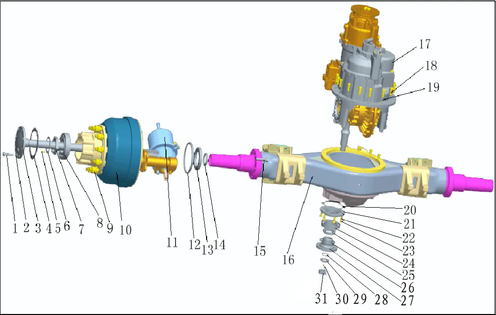 Intermediate axle component