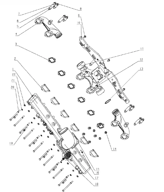 Air intake and exhaust pipe assembly