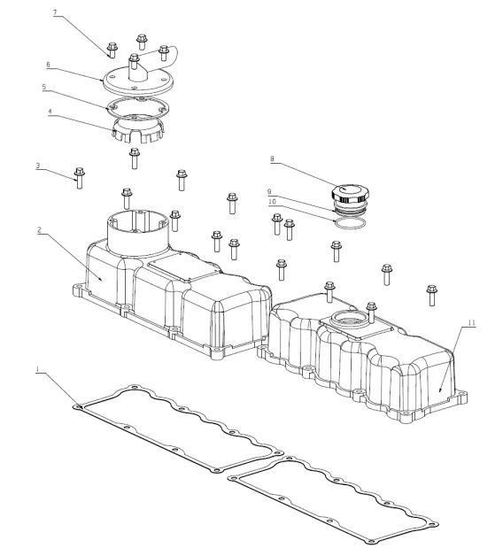 Cylinder head cover assembly