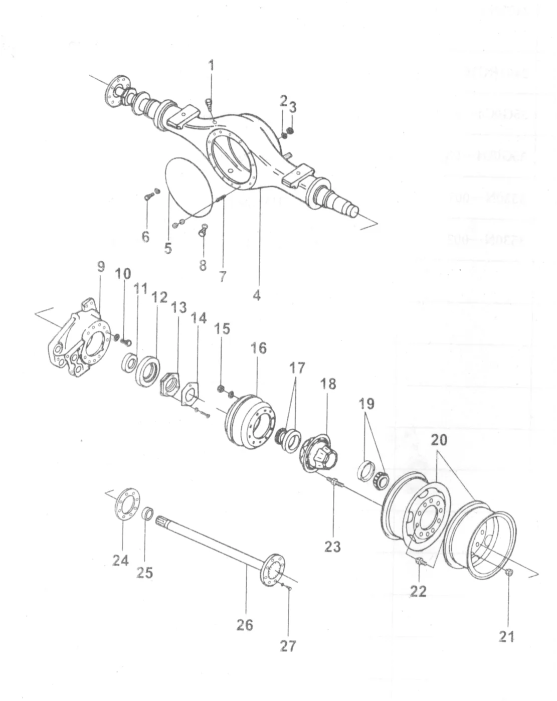 Rear axle