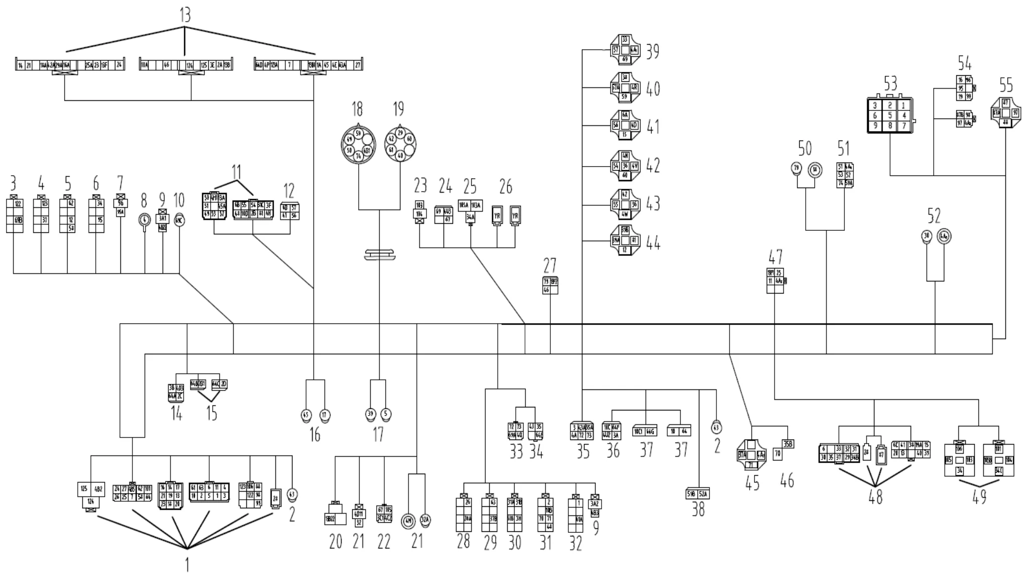 Cabin wiring harness