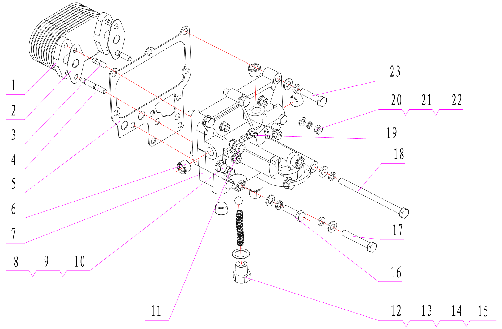 Oil Radiator Assembly