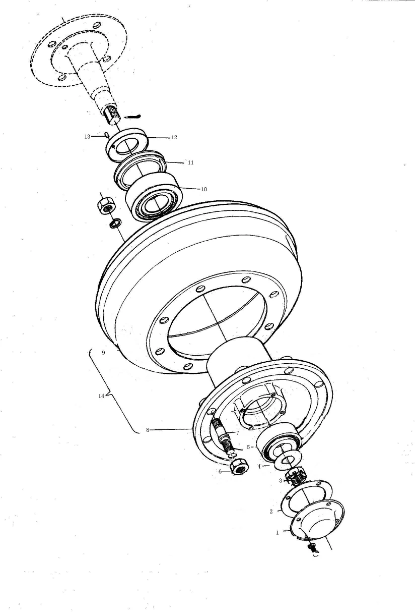 Hub and brake drum assembly
