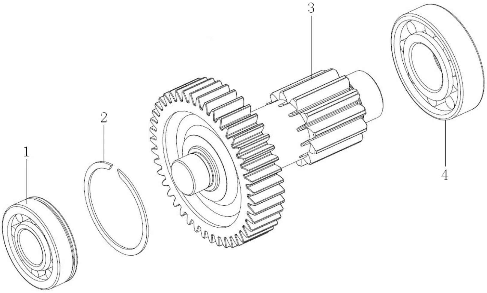 Left and right intermediate shaft,Auxiliary transmission