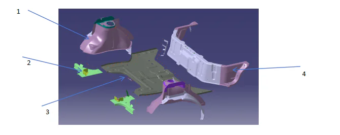 Front floor assembly