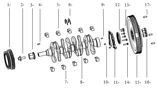 Crankshaft flywheel assy.