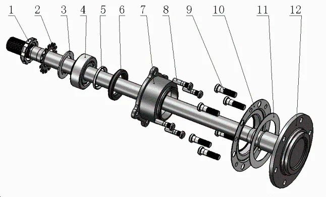 Axle shaft assembly (right/left)