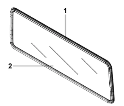 Cabin rear windscreen