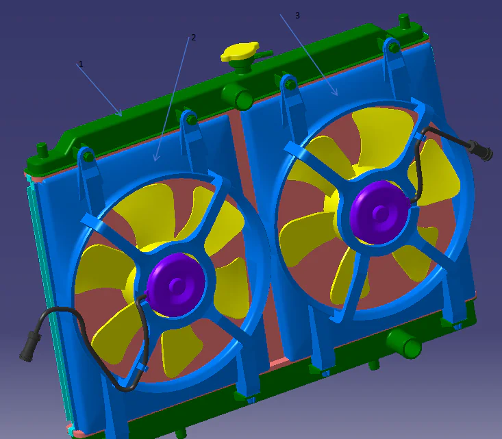 Radiator with electric fan