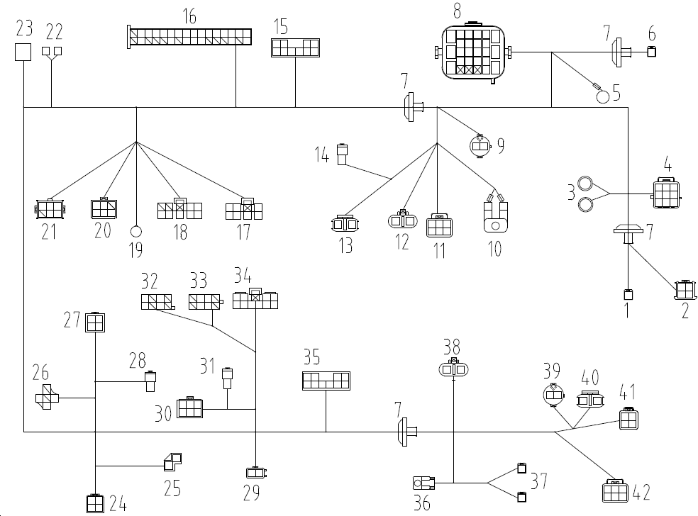 Cabin wiring harness